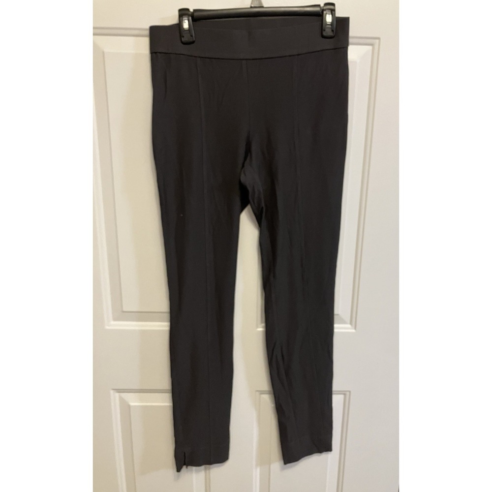 Eileen Fisher Women's‎ Gray Straight Leg Wide Waist Pull on Ponte Pants SMALL